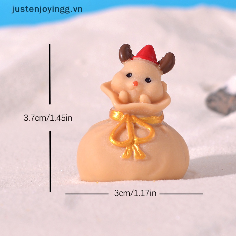 1 Mô Hình Tuần Lộc Giáng Sinh mini Bằng Nhựa resin Trang Trí Tiểu Cảnh