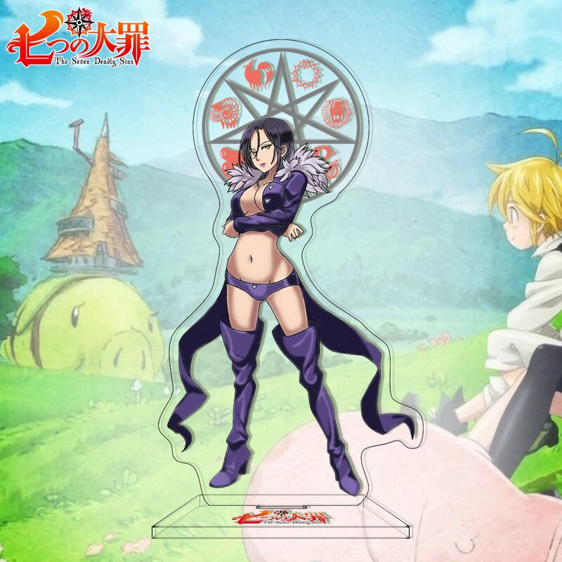 Mô hình Standee Anime The Seven Deadly Sins Thất hình đại tội Meliodas Elizabeth Diane Ban Gowther Phụ kiện trang trí