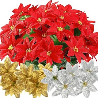 ​hoa giáng sinh - đầu hoa hồng nhân tạo lớn 14cm flannel - vòng hoa vòng hoa diy - trang trí tiệc cưới năm mới tại nhà - hoa nhân tạo giáng sinh - đồ trang trí cây giáng sinh