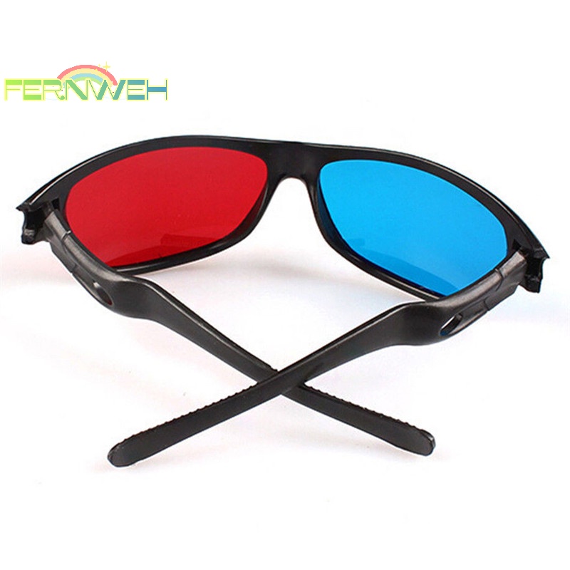 Kính 3d Gọng Màu Đỏ Xanh Lam Đen Cho Xem Phim dvd