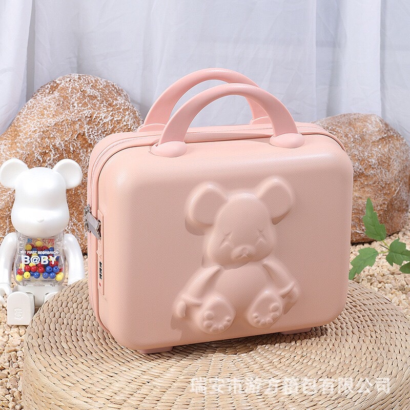 Túi đựng mỹ phẩm có khoá hoa tiết dễ thương mã T23 - Hương Dung Store