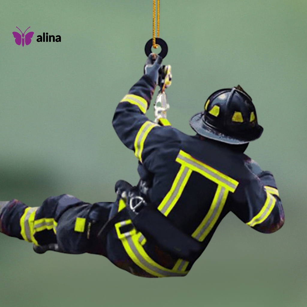 Alina Dây Treo Trang Trí Gương Chiếu Hậu Xe Hơi Lính Cứu Hỏa / Giáng Sinh / Lính Cứu Hỏa / Năm Mới