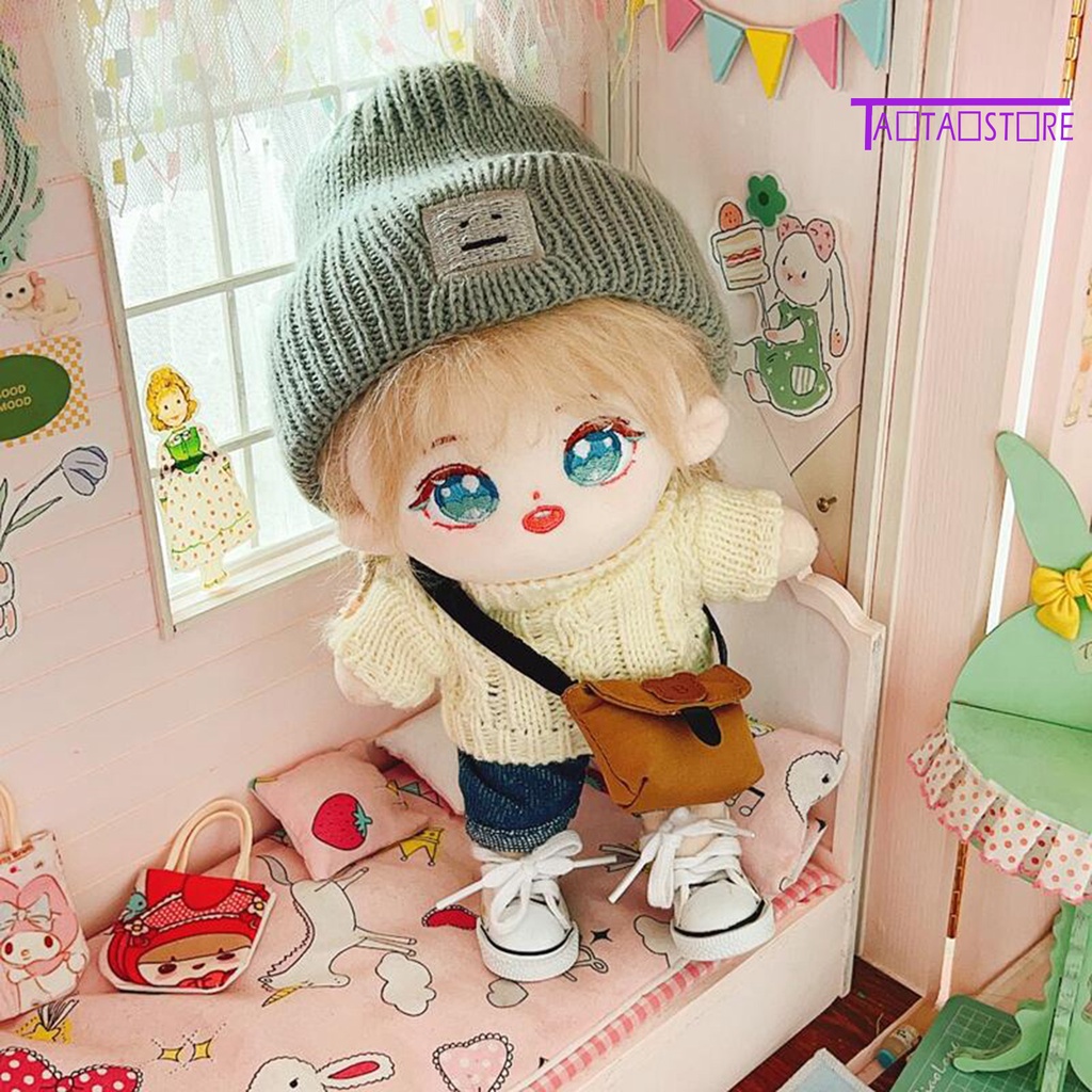 Áo sweater Dệt Kim Màu Trơn Thời Trang Cho Búp Bê 20cm