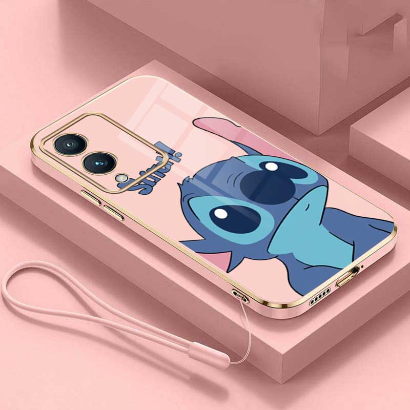 Ốp Điện Thoại Viền Vuông In Hoạt Hình stitch Cho vivo y17s y17 y12 y15 y11 y19