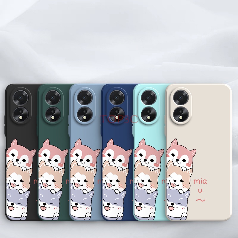 Ốp lưng OPPO A38 A18 Ốp Điện Thoại In Hình Chú Chó Đáng Yêu Cho oppo a38 a58 4g a78 4g a98 5g a78 5g a57 2022 a77s GG