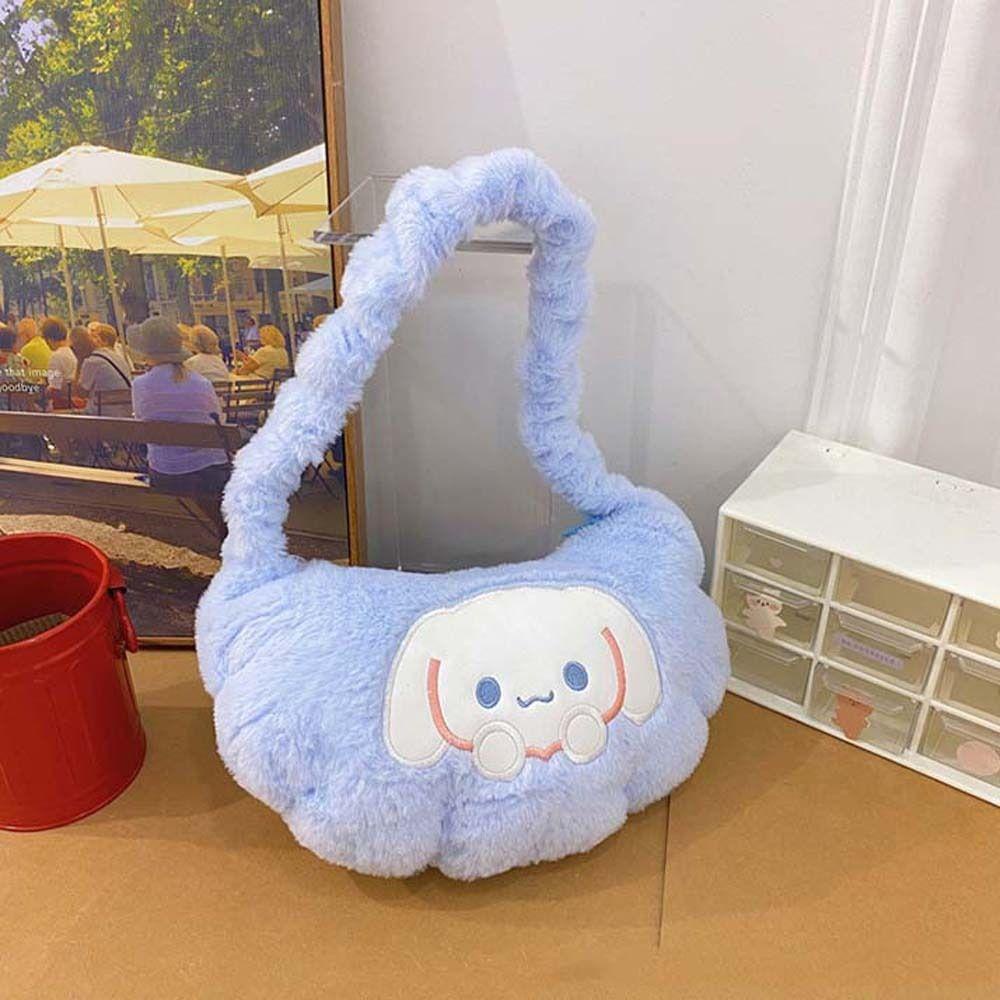 Shanhai Túi tote Đeo Vai Cỡ Lớn Họa Tiết Mèo kitty / Cún Cinnamon Nhồi Bông Dễ Thương