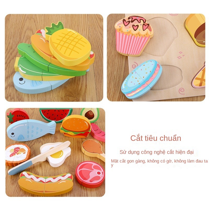 Bộ Đồ Chơi Cắt Trái Cây Bằng Gỗ Cho Bé