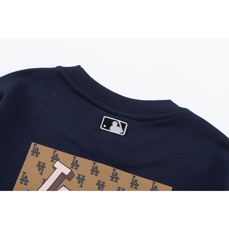 Áo Thun Tay Dài In Chữ mlb Kiểu Dáng Thể Thao plus size s-Xl