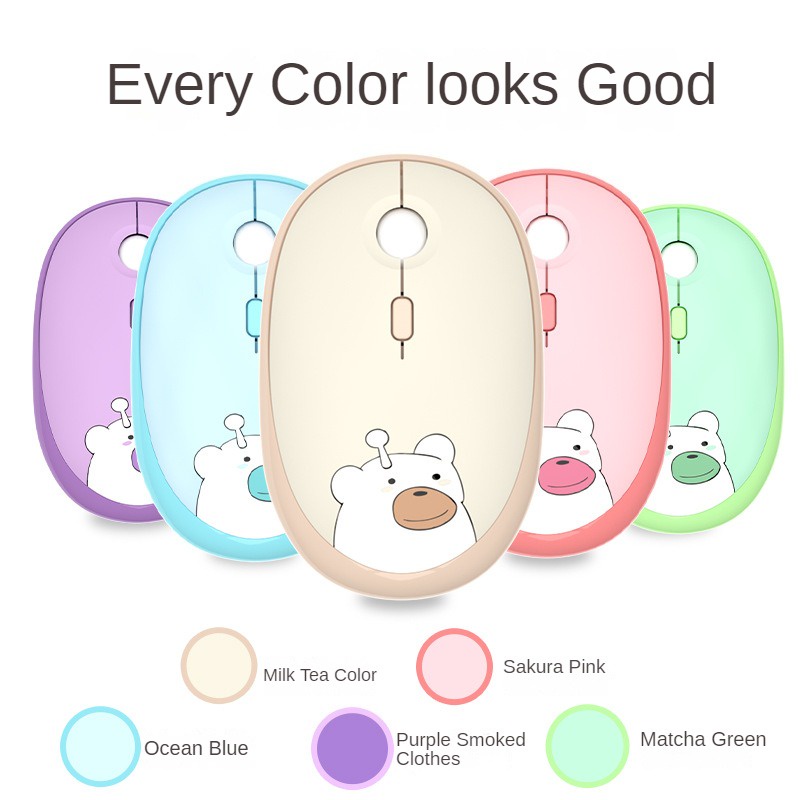 Ofi Chuột Không Dây Hình Gấu hello Kitty Màu Hồng Dễ Thương Thông Dụng Để Bàn Cho Học Sinh / Văn Phòng