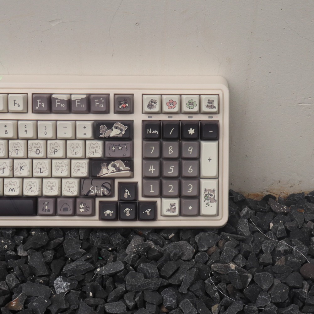 148 Phím Gấu Trúc Keycaps Cherry/MDA Profile Anime dễ thương PBT Dye Sub Bàn Phím Cơ Keycap