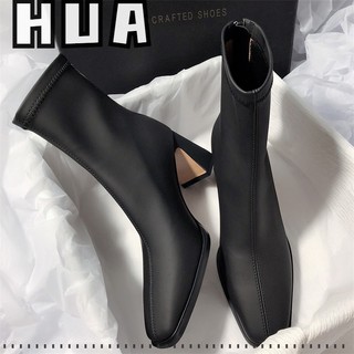 Giày bốt cổ cao dày dặn thời trang hàn quốc cho nữ