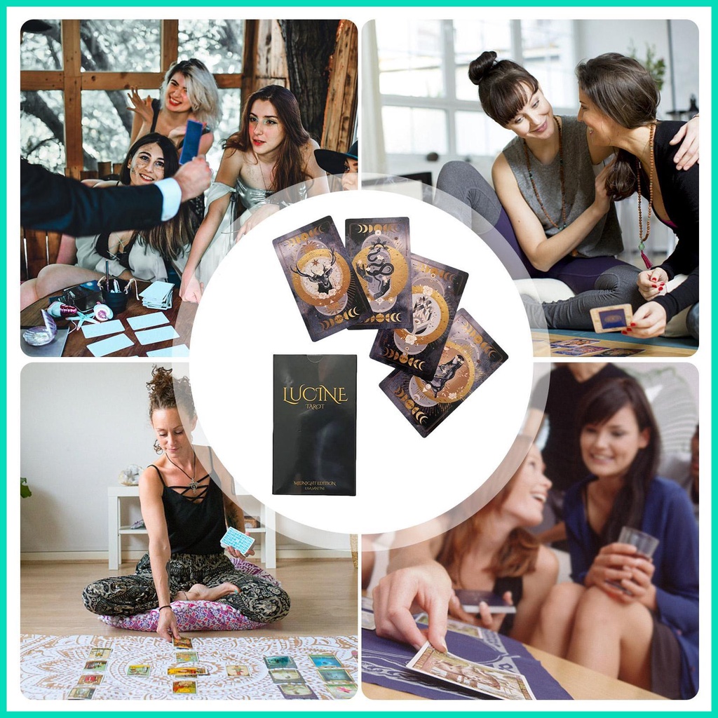 Bộ Thẻ Trò Chơi board game lucine tarot midnight oracle Cho Gia Đình Và Bạn Bè