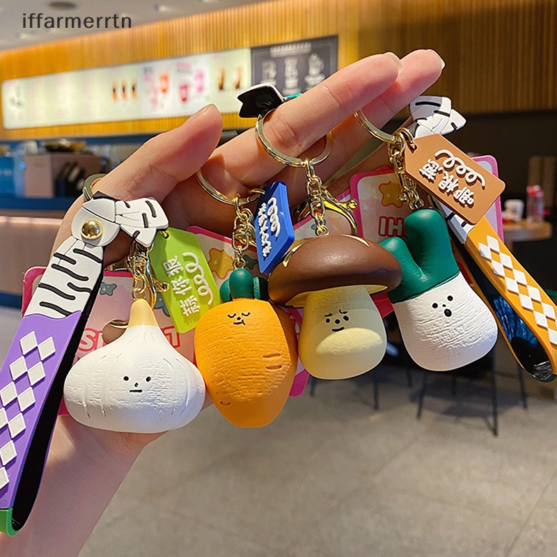 Iff Móc Khóa Điện Thoại / Chìa Khóa Xe Hơi / Túi Xách Hình Cây Nấm Củ Cải Dễ Thương Sáng Tạo Làm Quà Tặng Cho Trẻ Em hye