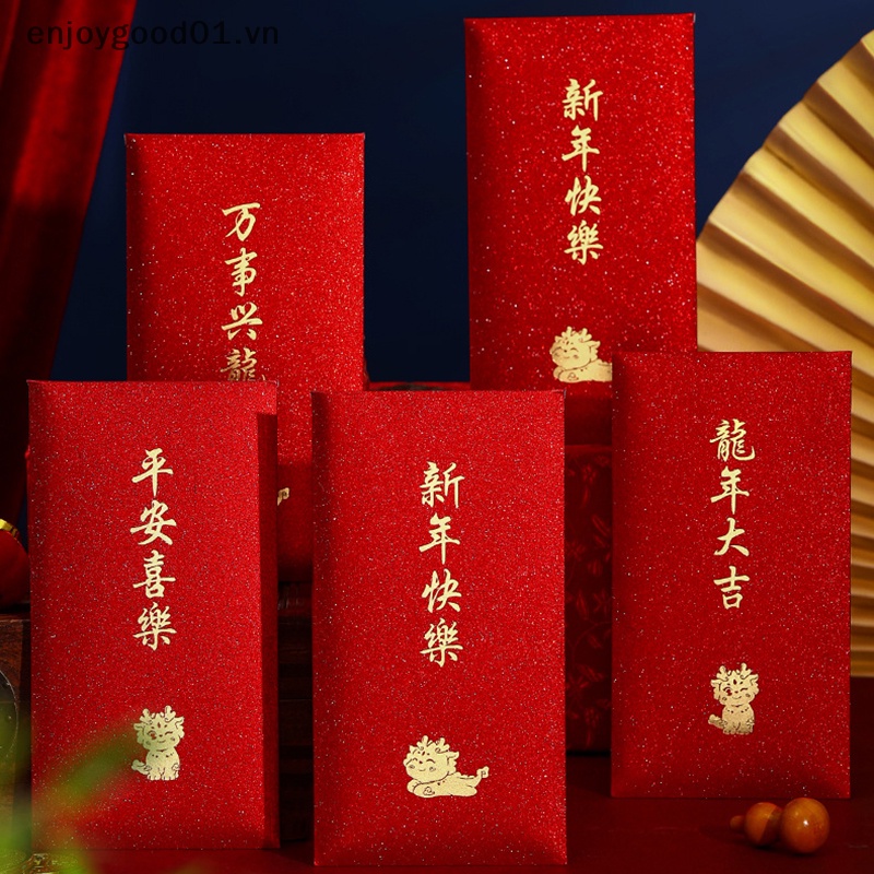 6 Bao Lì Xì Đỏ Rồng Năm 2024 Đóng Gói Quà Lễ Hội Đám Cưới Mùa Xuân May Mắn Cho Trẻ Em