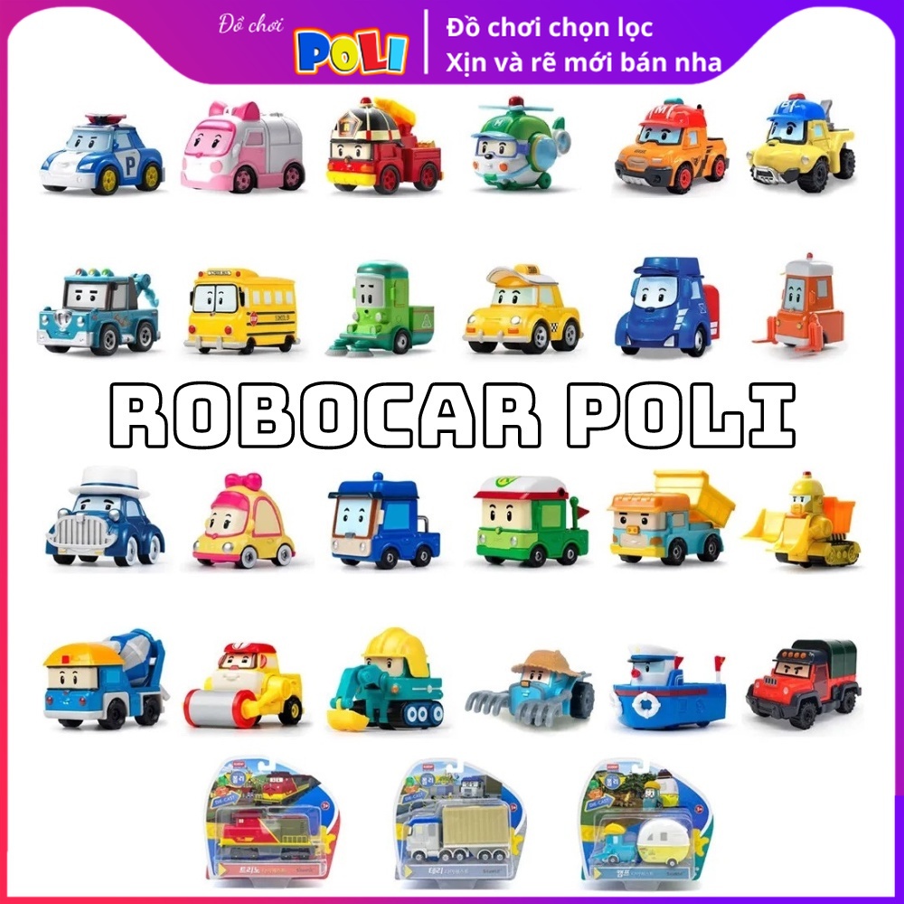 Các Nhân Vật Poli Hợp Kim Chính Hãng Silverlit Hàn Quốc | Robocar Poli Và Những Người Bạn ở Thị Trấn Broom