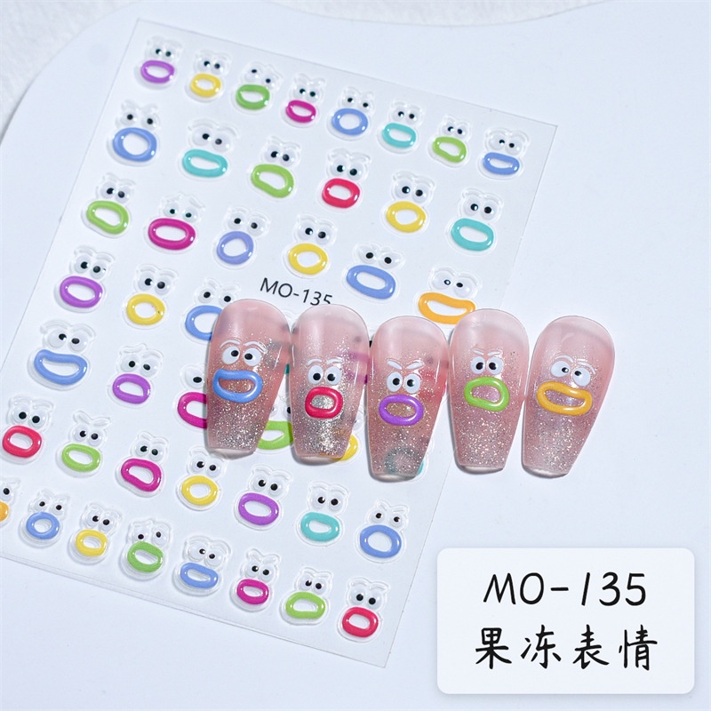 Miếng Dán Trang Trí Móng Tay 3d Hình Quái Vật Độc Đáo