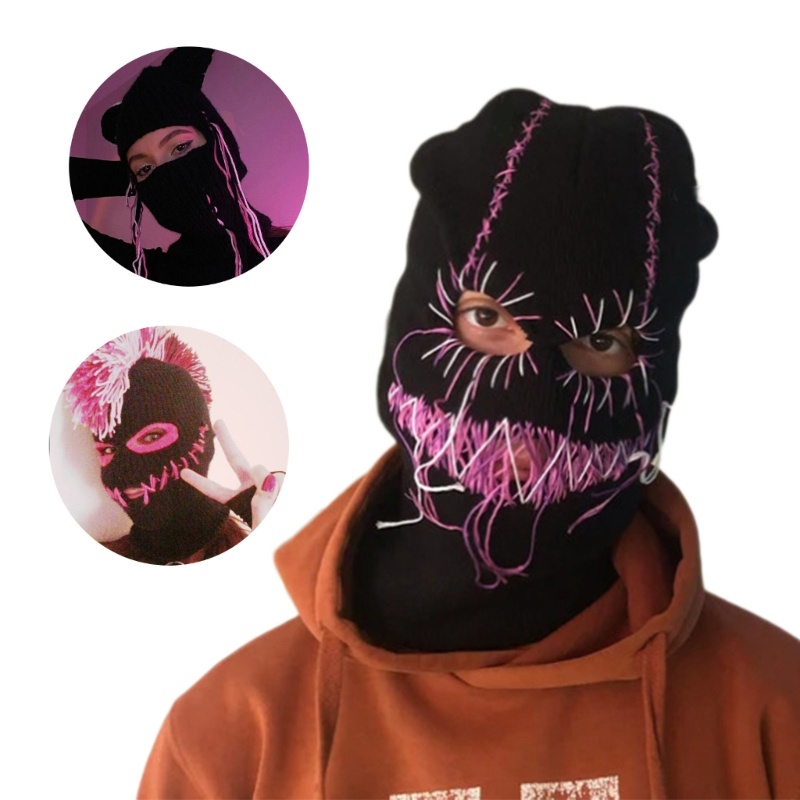 XGB Terrifying Robber Head Covering Balaclava Bucket Hat Trang phục Halloween đầy đủ
