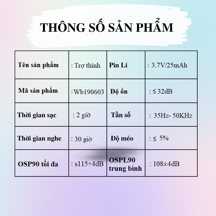 Tai Nghe Trợ Thính Không Dây Techtrend  WB190603-Món Qùa Ý Nghĩa Dành Cho Người Thân .