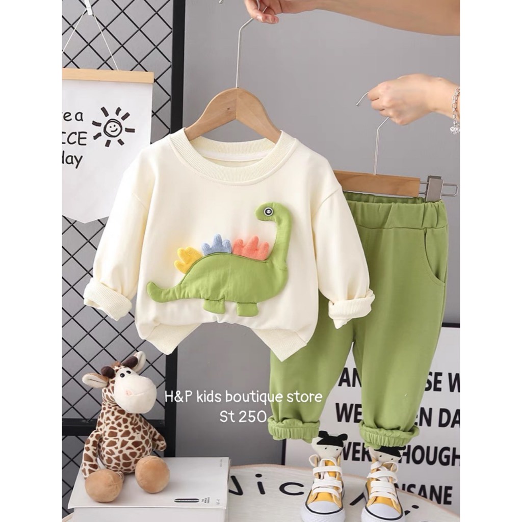 BỘ DAI TAY CHẤT DA CÁ HÌNH KHỦNG LONG  NỔI CHO BÉ 8-28KG