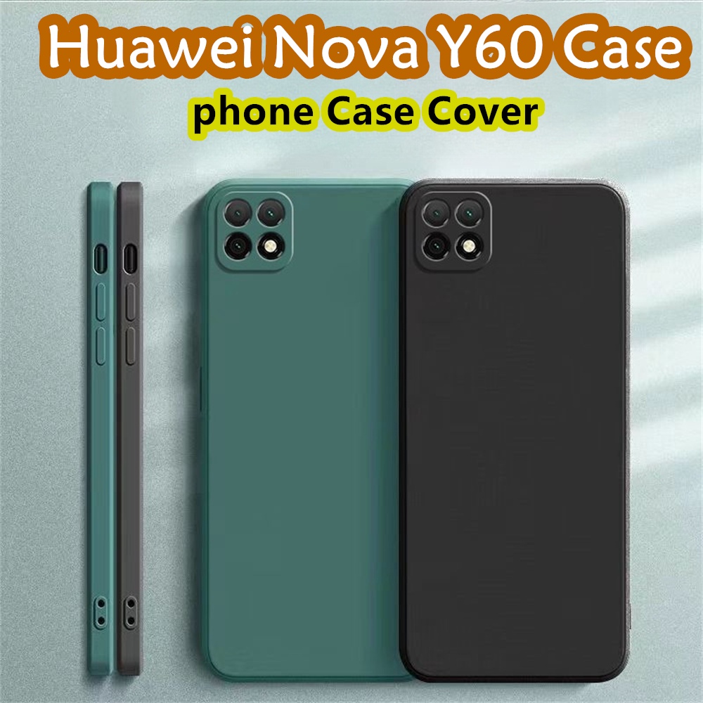 [imamura] Dành cho Ốp lưng Huawei Nova Y60 Silicon Full Case Vỏ điện thoại màu trơn cổ điển Vỏ cạnh 