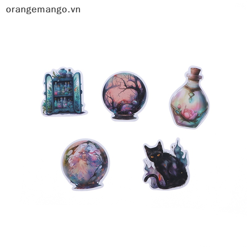 Orangemango Set 50 Nhãn Dán Hoạt Hình Phù Thủy Ma Thuật Cá Tính Trang Trí Ván Trượt / laptop / Va Li diy vn