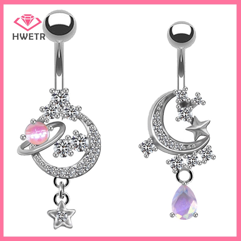 Khuyên Rốn Hình Dấu Chân Mèo Đính Đá Pha Lê Thời Trang Mới