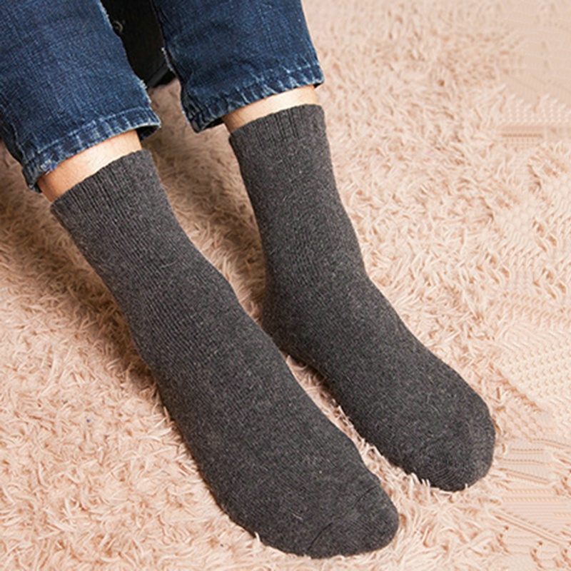 5 đôi Tất Len Lót Lông Nỉ Mùa Đông Đại Hàn Ấm Áp Dành Cho Nam và Nữ