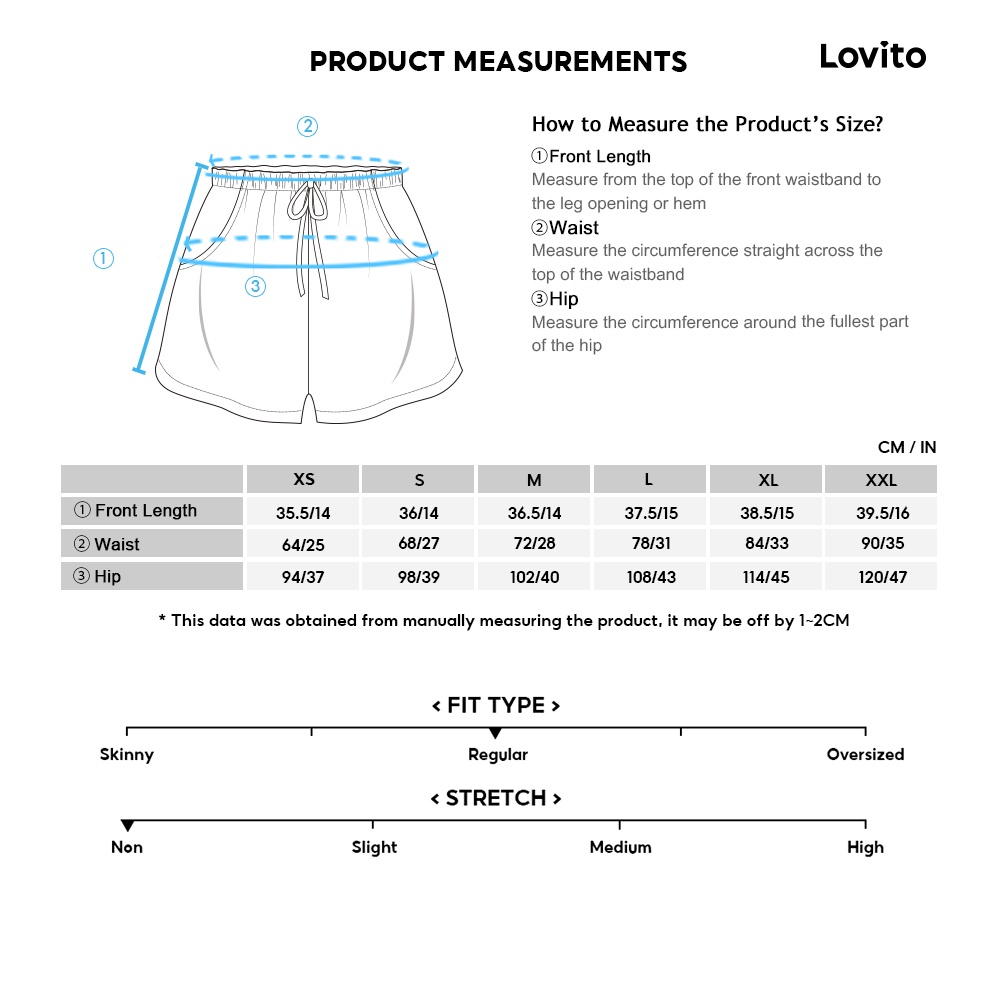 Quần short denim Lovito viền thô có đệm màu trơn thường ngày cho nữ L61AD117