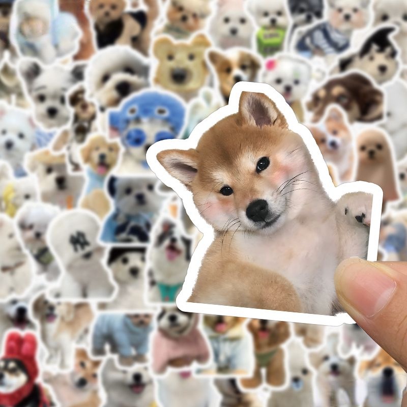 Bộ 100 Miếng Dán Hình Cún Con Dễ Thương Dùng Trang Trí Điện Thoại / Vali / Máy Tính / Ván Trượt diy