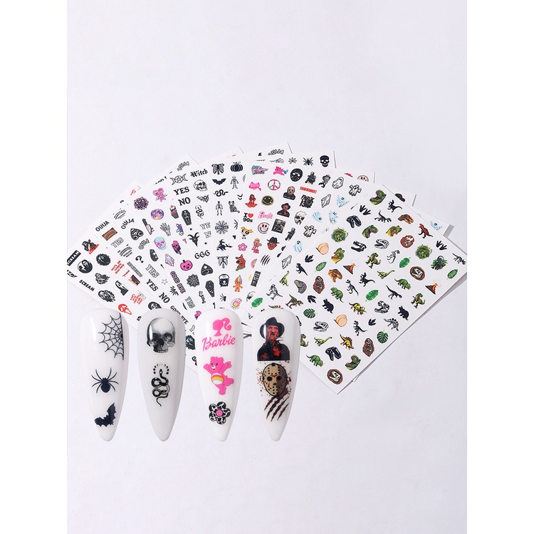 Miếng Dán Trang Trí Móng Tay Nghệ Thuật Độc Đáo Cho Tiệc halloween