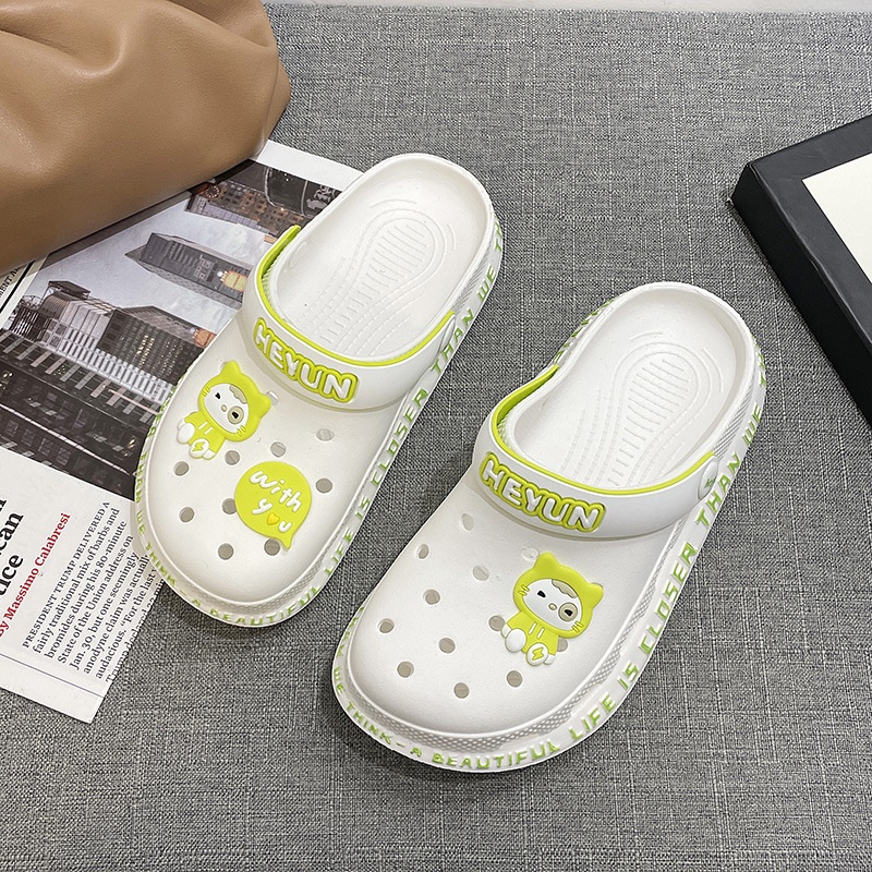 AYUER Xăng đan crocs Bít Mũi Chống Va Chạm Có Thể Được Làm Thủ Công Cho Nữ