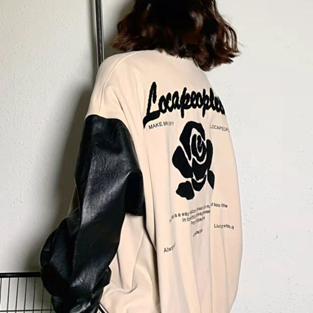 Áo Khoác Bóng Chày Dáng Rộng In Chữ Phong Cách Mỹ Thời Trang Xuân Thu Cho Cặp Đôi xsen