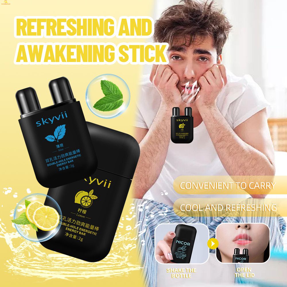 Ống hít mũi JULYSTAR xông mũi tăng cường hô hấp và sự tập trung 2 mùi hương chanh/ bạc hà