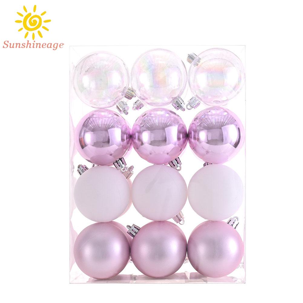 Bộ 24 Trái Châu Trong Suốt Kích Thước 6cm Dùng Trang Trí Cây Thông Giáng Sinh