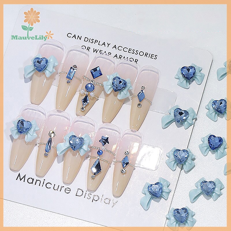 Set 10 Phụ Kiện Nơ 3d Đính Trang Trí Móng Tay