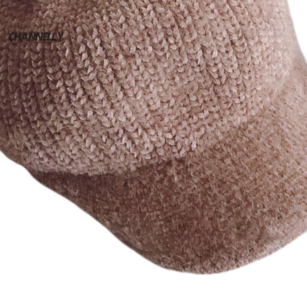 Channel Mũ Lưỡi Trai Mềm Đính Bóng Lông Cho Bé