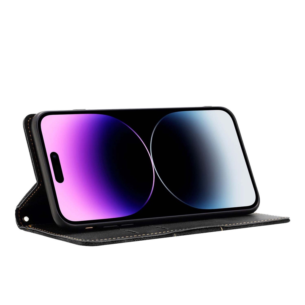 Bao Da Điện Thoại Có Ngăn Đựng Thẻ Từ Tính Chống Sốc Cho iphone 13 12 mini 15 14 11 pro xs max xr 8 7 plus Ốp