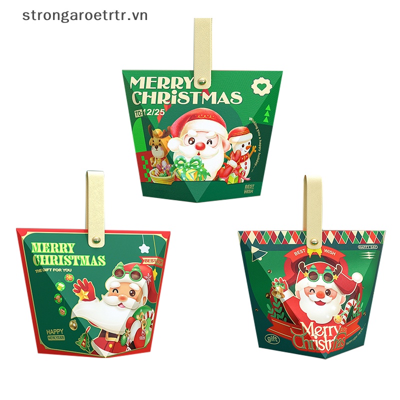 Hộp Quà Tặng Giáng Sinh / Năm Mới Hình Ông Già Noel / Táo Cầm Tay Mạnh Mẽ vn