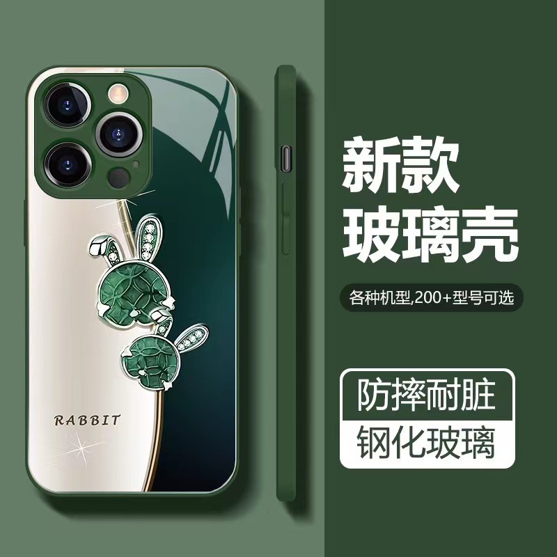 Ốp Điện Thoại Kim Loại Tráng Gương Hình Thỏ Cho iphone 11 12 14 promax 14 13 12 11 promax xs 6 8 7 plus 11 12 15 promax