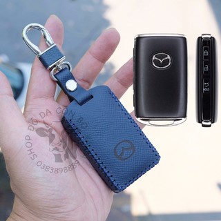 Bao da chìa khoá mazda3, mazda cx3, cx30, cx8 2022, new cx5 2023, mazda 2 2023 mẫu mới handmade da thật 003