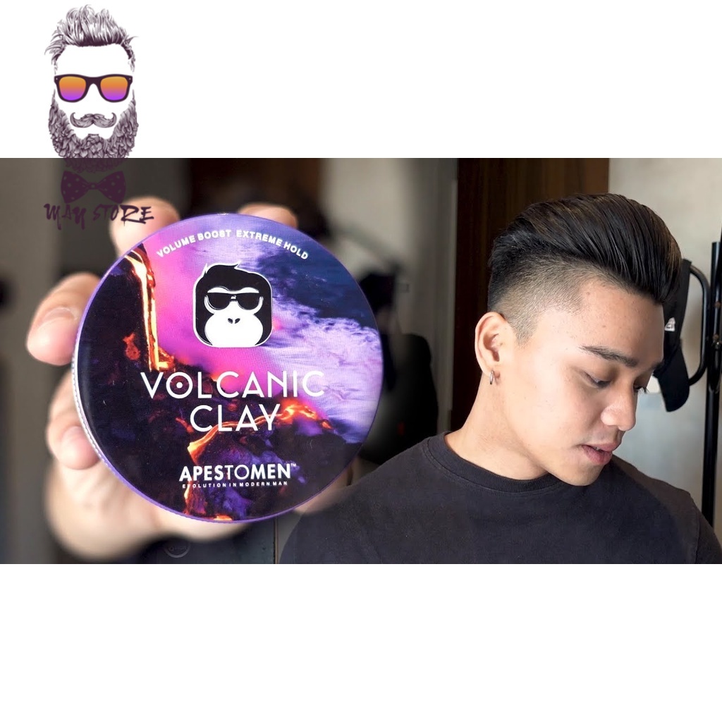 Sáp Vuốt Tóc Nam VOLCANIC Clay 80g - Siêu Giữ Nếp 24h, Mùi Hương Nhẹ Nhàng