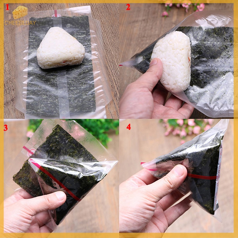 Kem cheeseday| Set 20 Túi Đựng sushi Hai Lớp Hình Tam Giác Mới