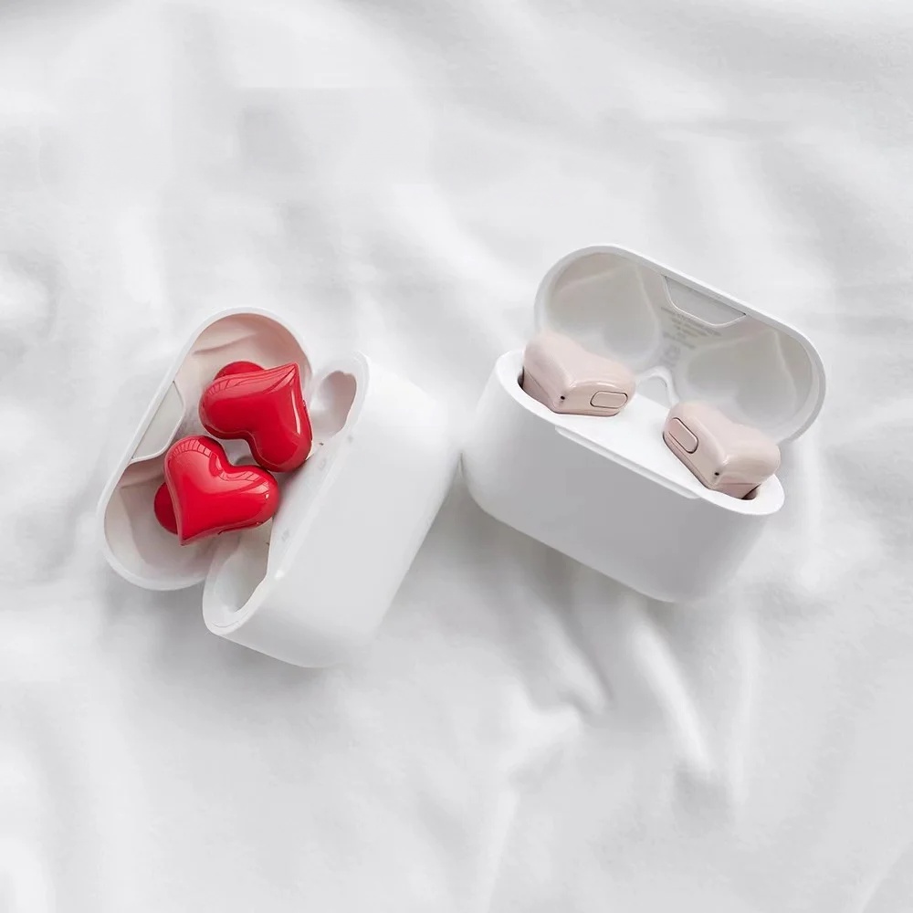 Tws Tai Nghe Nhét Tai Không Dây Kết Nối bluetooth Âm Thanh hifi Hình Trái Tim Cho Cặp Đôi