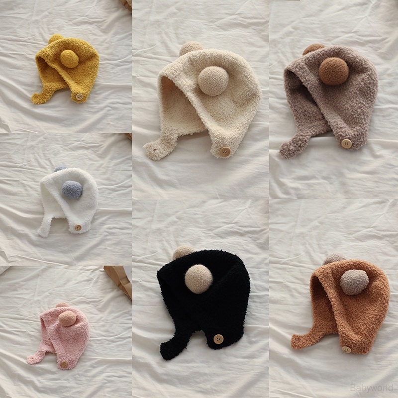 Mũ beanie Trùm Tai Giữ Ấm Mùa Đông Phong Cách Hàn Quốc Cho Bé