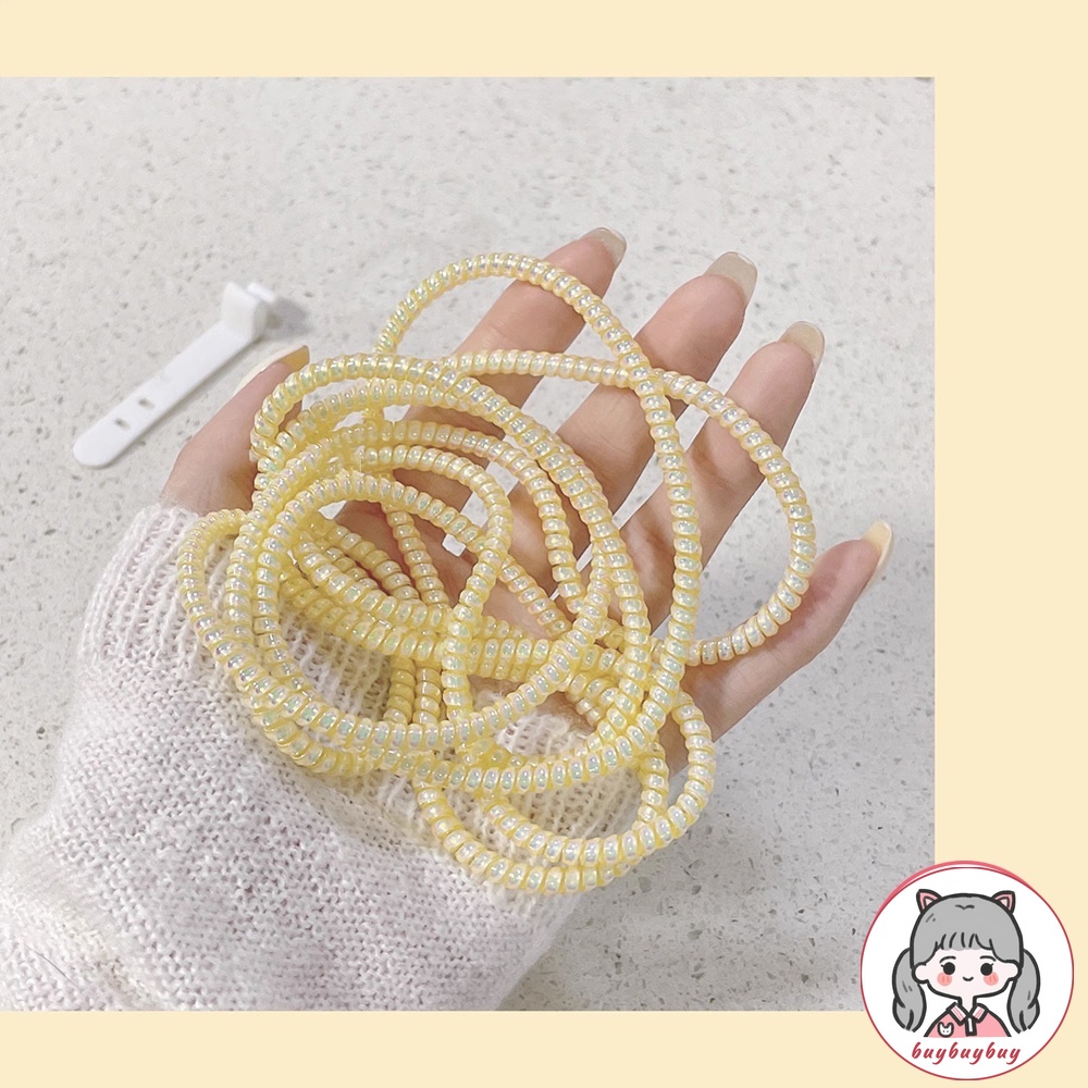 Dây Cáp Sạc Xoắn Ốc Dài 1.4m Nhiều Màu Thông Dụng Trang Trí Cho iphone samsung huawei