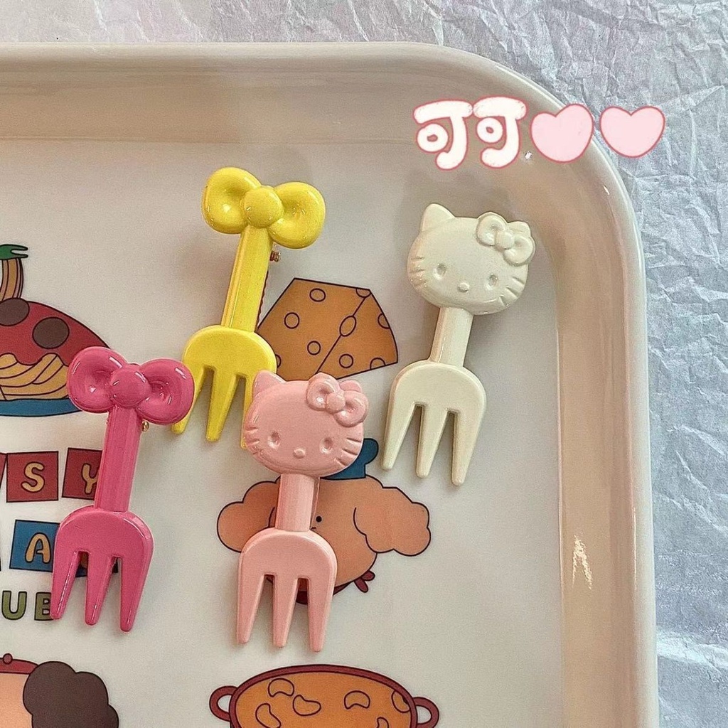 Dễ thương ktcat bowknot nĩa kẹp tóc ins cô gái ngọt ngào Lưu Hải kẹp tinh tế ngày hệ trăm đáp sinh viên mũ