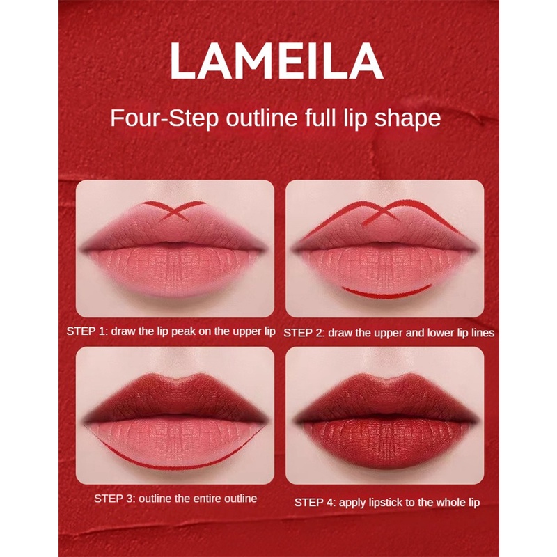 Chì Kẻ Viền Môi lameila Mềm Mịn Chống Thấm Nước Lâu Trôi Trang Điểm Cho Nữ 4 Màu Tùy Chọn