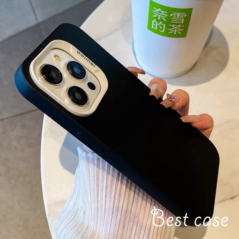 Ốp Điện Thoại Mềm Màu Trơn Đơn Giản Cho iphone 11 12 13 14 pro max