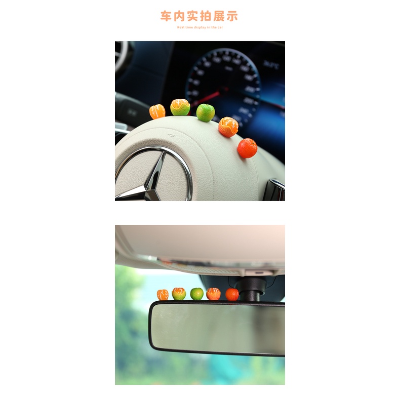 Bộ 5 Búp Bê Hình Trái Cam mini Bằng vinyl Dễ Thương Trang Trí Nhà Cửa / Xe Hơi / Văn Phòng