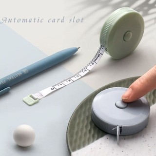 Cuộn thước dây đo eo, đo kích thước đa năng mini 1.5m có nút bấm thu tự động